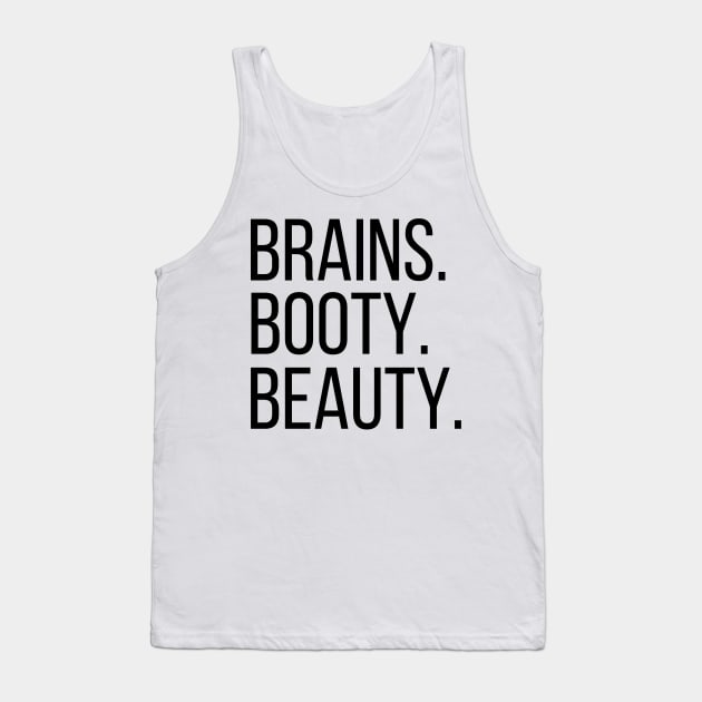 Fitness - Brains  Booty Beauty for women Tank Top by yassinebd